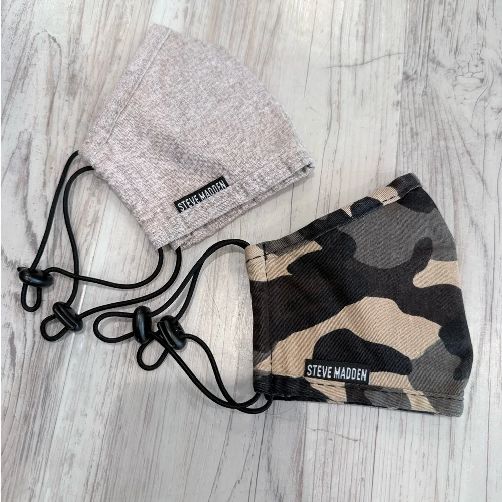 Steve Madden Gray and Camouflage Face Masks